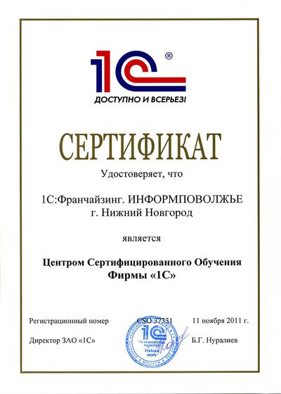 Центр Сертифицированного Обучения Фирмы «1С»